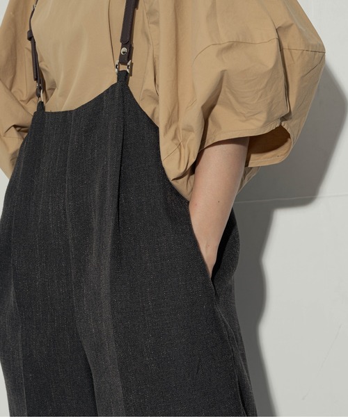 CHIGNON（シニヨン）の「CHIGNON サスペンダー付きツイードサロペット