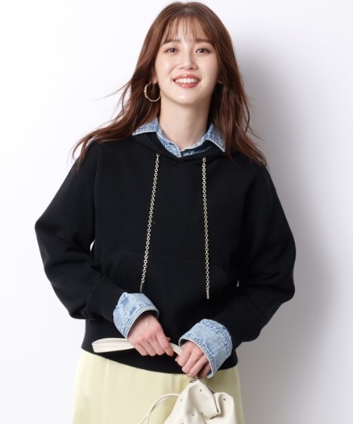 JUSGLITTY（ジャスグリッティー）の「チェーンニットフーディー