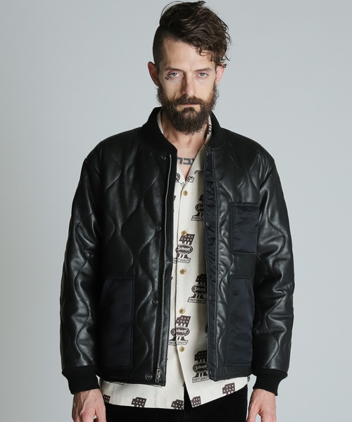 Schott/ショット/QUILTED LINNER SHORT LEATHER/キルティング ライナー