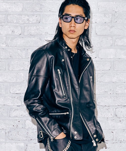 CRIMIE（クライミー）の「LAMB LEATHER SEMI W RIDERS JACKET