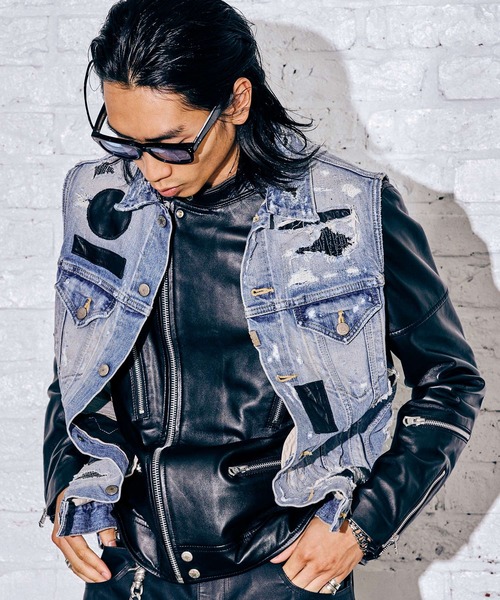 CRIMIE（クライミー）の「LAMB LEATHER SEMI W RIDERS JACKET