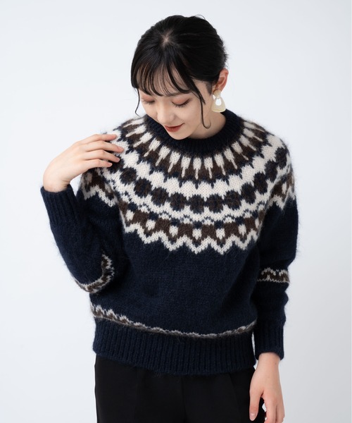 BATONER（バトナー）の「【BATONER】2021AW MOHAIR NORDIC CREW NECK