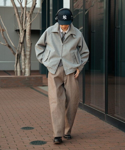 Bleme（ブレム）の「ダブルジップ メルトンハリントンジャケット チン