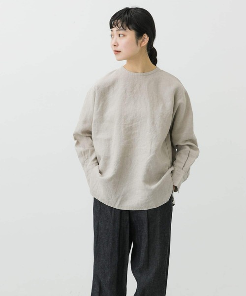 かぐれ（カグレ）の「リネンクルーネックプルオーバー（Tシャツ