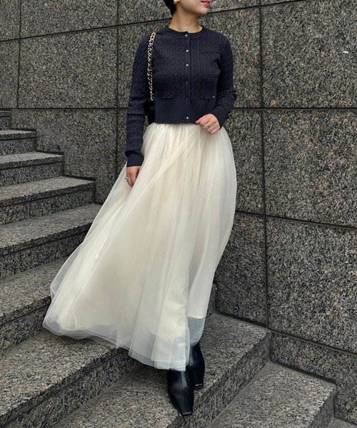 anuans（アニュアンス）の「シアーボリュームチュールスカート