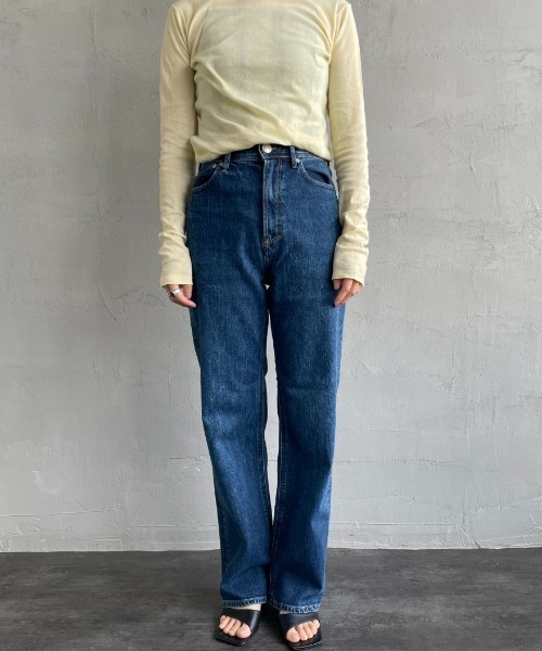 セール】[YANUK/ヤヌーク] LEA ハイウエスト ボーイズストレートデニム