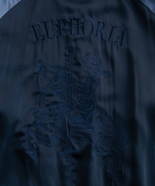 WEB限定】スカジャン 'EUPHORIA' 刺繍 ジャケット / ジップブルゾン
