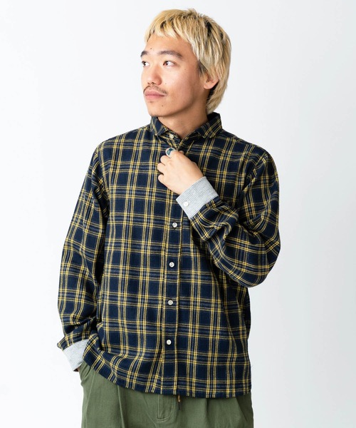 2WAYショールカラーチェックネルシャツ | ジムマスター（gym master