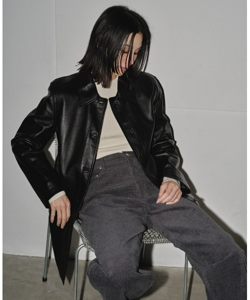 TODAYFUL（トゥデイフル）の「Ecoleather Soutiencollar Jacket