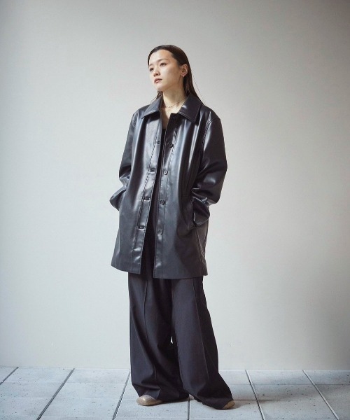 TODAYFUL（トゥデイフル）の「Ecoleather Soutiencollar Jacket
