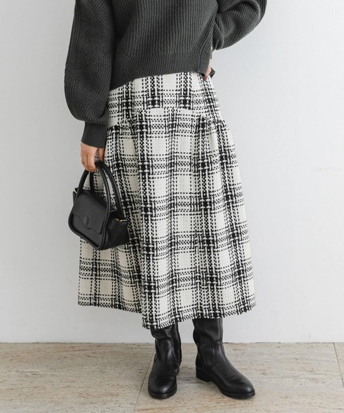 セール】F by ROSSO ツイードチェックスカート（スカート）｜F by