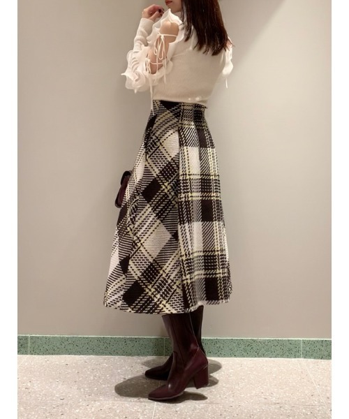 SNIDEL（スナイデル）の「ロービングチェックスカート（スカート