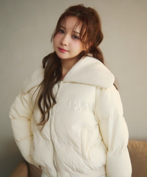 セール】襟ボアキルティングダウン（ダウンジャケット/コート