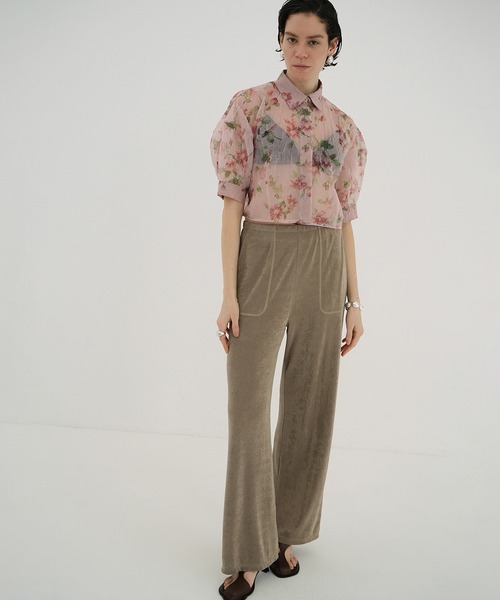 SHEER FLOWER SHORT SLEEVE SHIRTS（シャツ/ブラウス）｜CLANE（クラネ