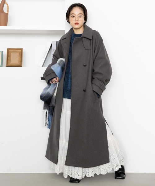 セール】＜WOOLLYTEC/ウーリーテック＞2WAYスタンドカラーコート