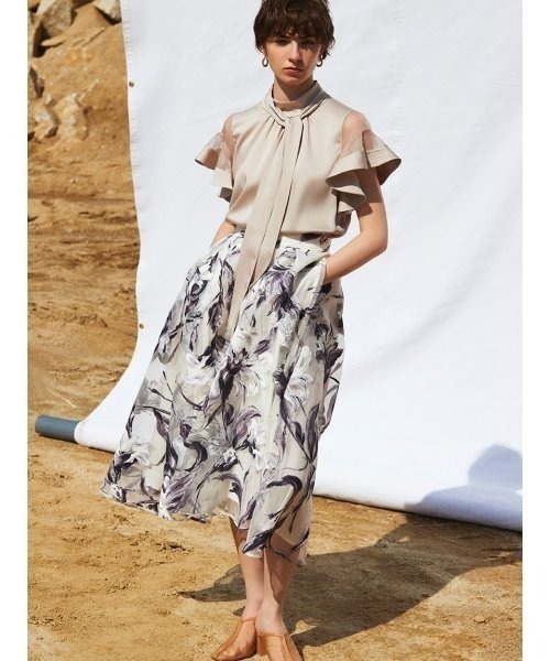 FRAY I.D（フレイアイディー）の「ラッフルスリーブボウタイブラウス