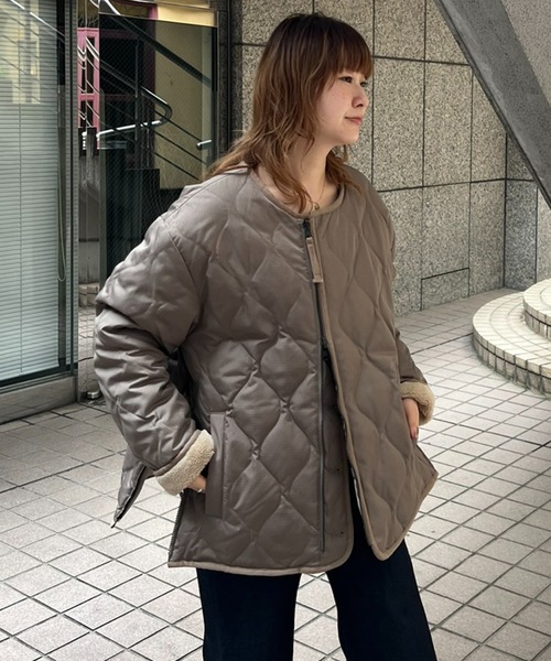 TAION / タイオン】ミリタリー リバーシブル クルーネック ダウン