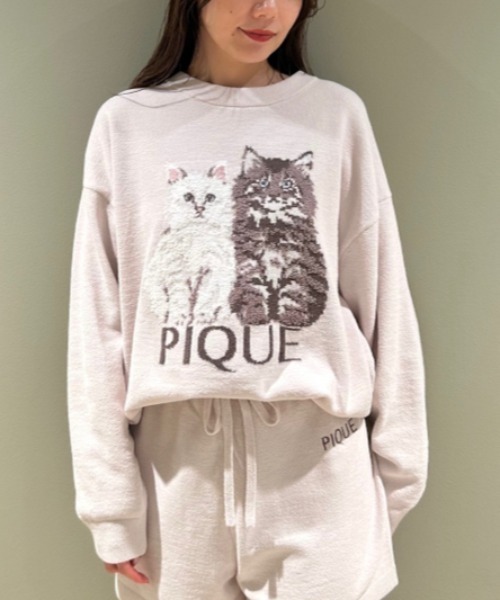 gelato pique（ジェラートピケ）の「ツインキャットジャガードプル