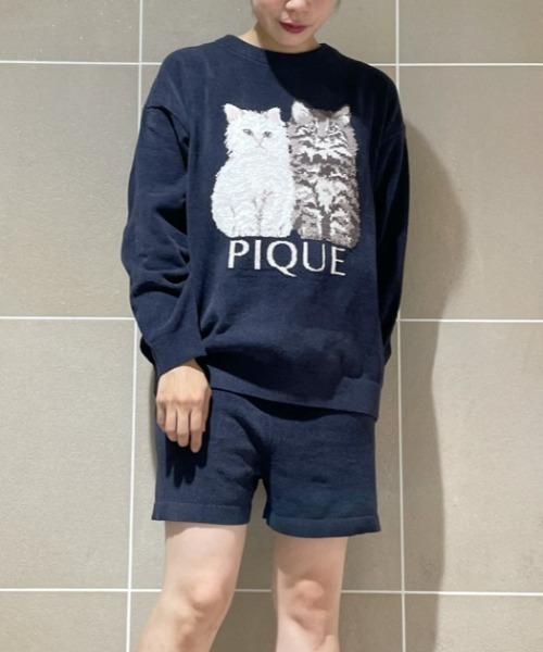 gelato pique（ジェラートピケ）の「ツインキャットジャガードプル