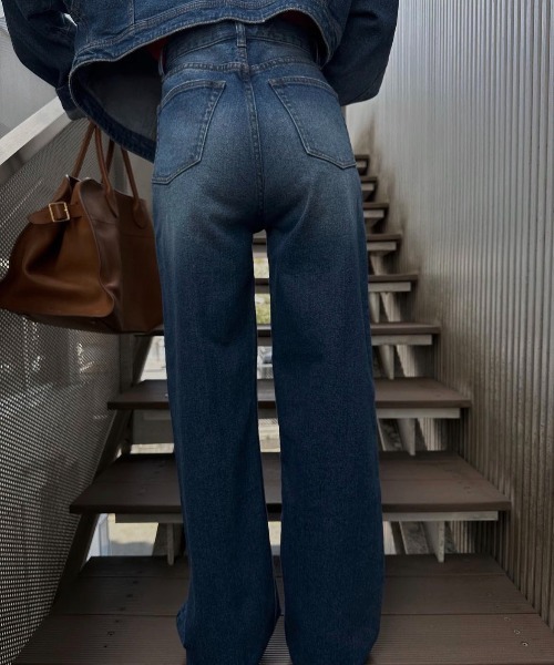 Ameri（アメリ）の「HIGH WAIST LOOSE DENIM（デニムパンツ）」 - WEAR