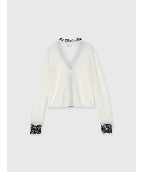 ZOZO限定カラー】アイラッシュレーストリミングニット（ニット