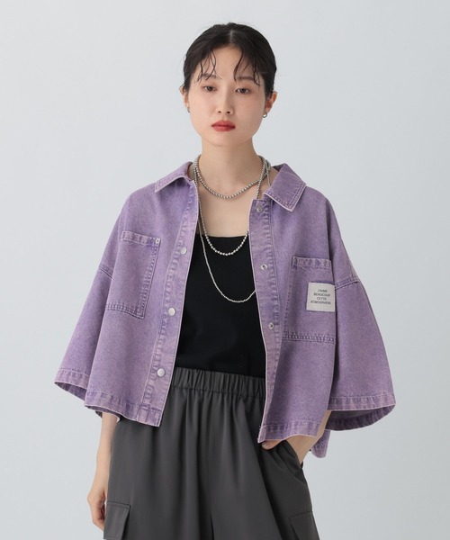 セール】BIGデニムショート5分袖シャツ 493055（シャツ/ブラウス