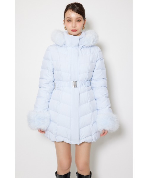 神くびれダウン】Aラインダウンワンピコート 秋服 冬服（ダウン