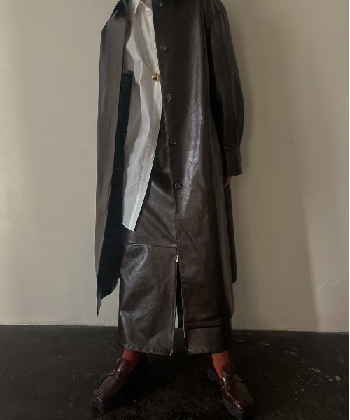 CRASH SYNTHETIC LEATHER COAT（その他アウター）｜Ameri（アメリ）の