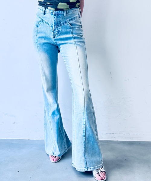 セール】【Y2Kウェーブ】ブーツカットデニム（デニムパンツ）｜Y2K