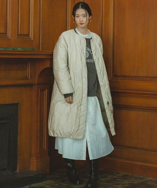 NANGA（ナンガ）の「NANGA/ナンガ NO COLLAR DOWN COAT/ノーカラー