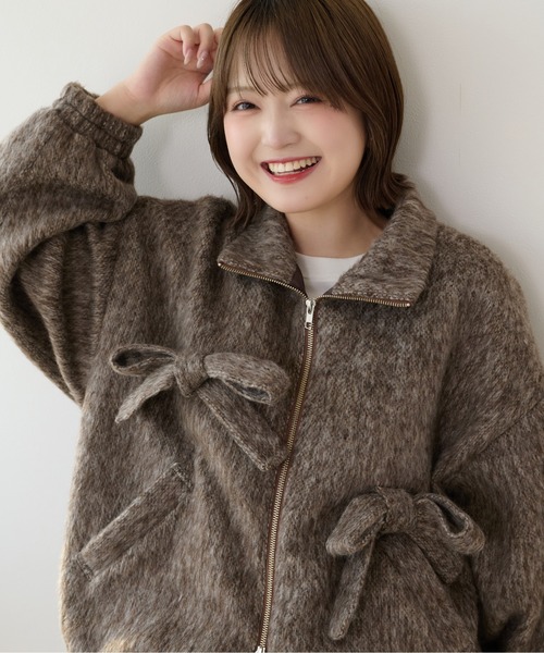 セール】ダブルジップリボンシャギーブルゾン（ブルゾン）｜kutir