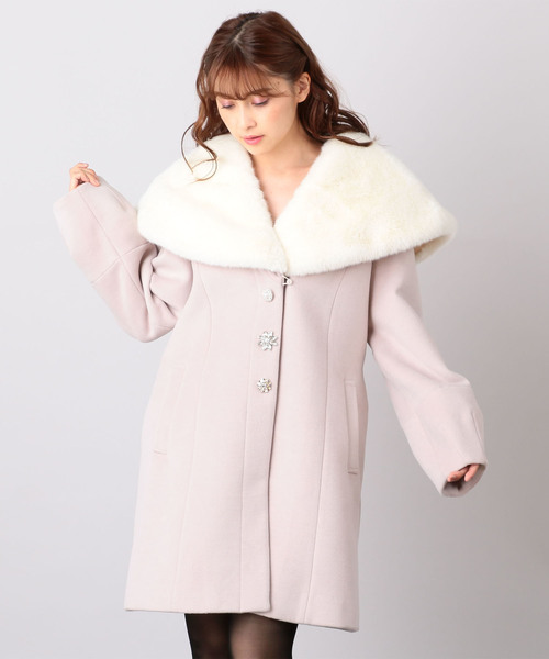 MIIA（ミーア）の「ケープフェイクファーコート（その他アウター