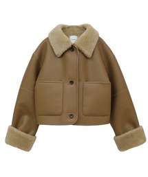 CLANE（クラネ）の「【CLANE/クラネ】VEGAN LEATHER BOA SHORT JACKET