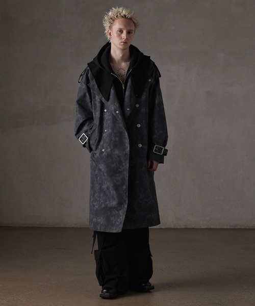 GRANCY】Patterned Long Trench Coat / 総柄ロングトレンチコート