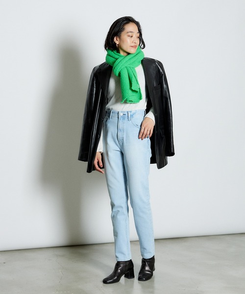 YANUK/ヤヌーク】ハイウエスト スリムテーパード デニムパンツ RUTH