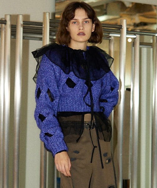 MAISON SPECIAL（メゾンスペシャル）の「Cable Slit Hand Short Knit
