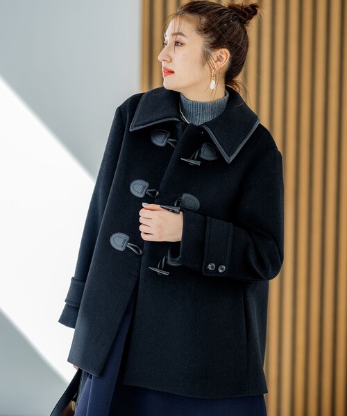 組曲（クミキョク）の「バイカラーダッフル ウールコート（ダッフル