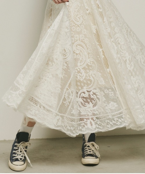 Unitage（ユニテージ）の「総レースロングスカート（スカート）」 - WEAR