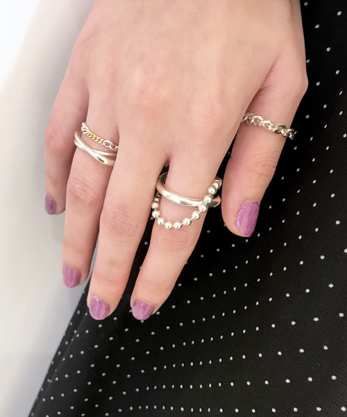 SILVER925シンプルチェーンリング/メンズ/レディース（リング）｜e.m.