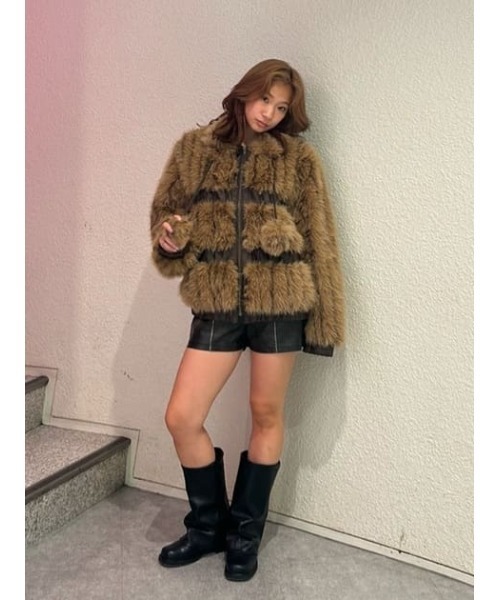 POMPOM FAUX ファージャケット（その他アウター）｜LAGUA GEM