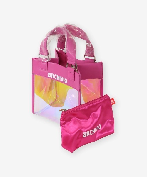 ARCHIVIO アルチビオ カートバッグ トートバッグ ブラックネオンカラー archivio（アルチビオ） レディース カートバッグ ラウンドバッグ