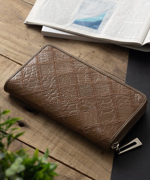 ナイルクロコ革 ワニ革 パッチワーク 長財布（財布）｜Maturi JAPAN