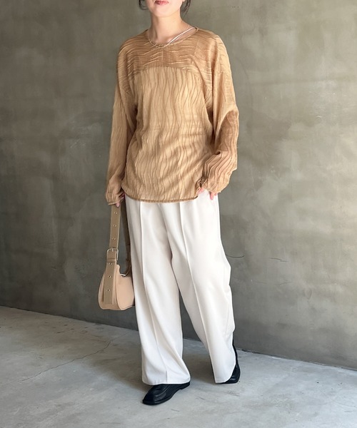 セール】ウェーブシアートップス（Tシャツ/カットソー）｜select MOCA
