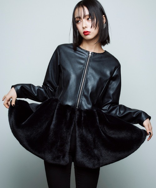 Narcissus（ナルシス）の「【Narcissus】ファーペプラムジャケット