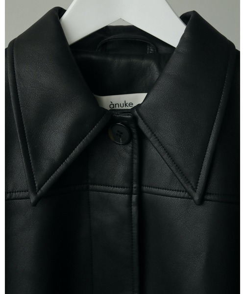 セール】Ecoleather Over Jacket（テーラードジャケット）｜anuke