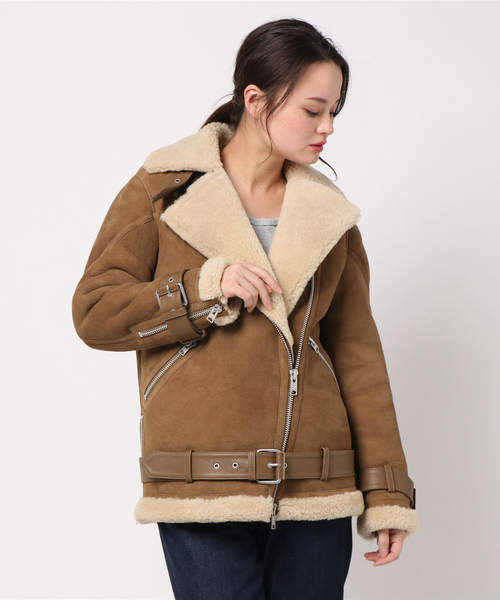 ALLSAINTS（オールセインツ）の「HAWLEY OVERSIZED SHEARLING BIKER