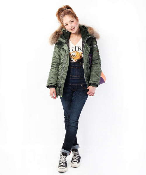 X-girl（エックスガール）の「X-girl×ALPHA N3-B（ミリタリー