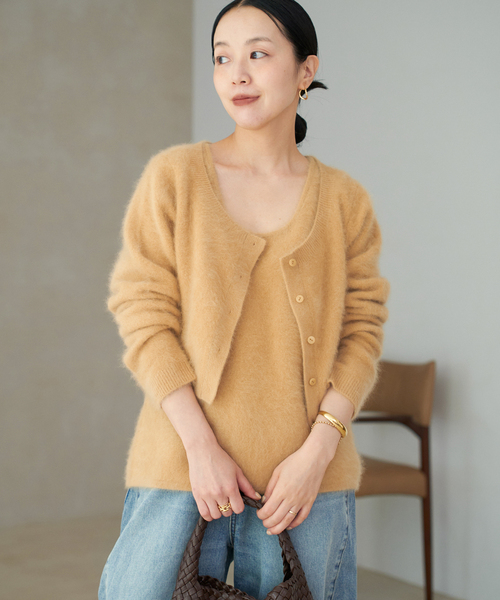 セール】Light Fur Short カーディガン（カーディガン/ボレロ）｜Plage