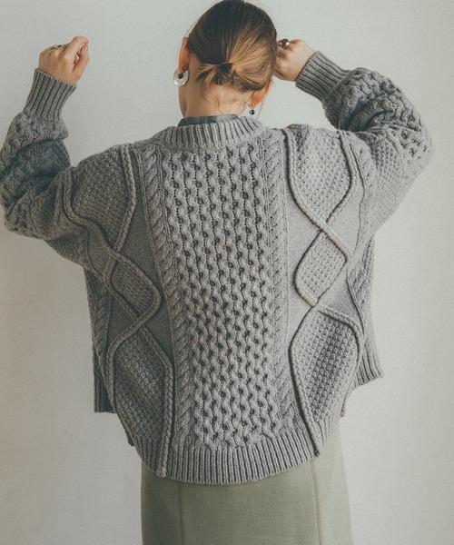 CLANE（クラネ）の「【CLANE(クラネ)】3Dケーブルニットトップス 19106