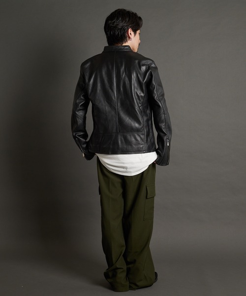 JACKROSE（ジャックローズ）の「JE LAMB LEATHER SINGLE RIDERS JE